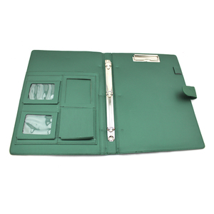 Tùy chỉnh chất lượng cao PU da thiết kế <span class=keywords><strong>3</strong></span> lỗ Vòng chất kết dính Clip cơ chế A4 thư mục tập tin - Product Image 2