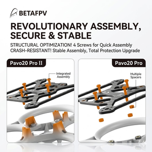Kit de châssis de <span class=keywords><strong>drone</strong></span> BETAFPV Pavo20 Pro <span class=keywords><strong>II</strong></span> en matériau composite compatible O4 O4 Pro <span class=keywords><strong>Air</strong></span> 2 pouces Cinewhoop Racing fabriqué à Guangdong, Chine - Product Image 3