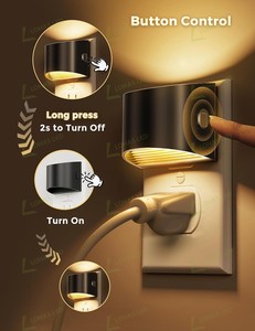 Veilleuse murale LOHAS Up&Down Lighting, mini lampe de nuit pour bébé, avec capteur crépusculaire, <span class=keywords><strong>LED</strong></span>, pour chambre, couloir, cuisine - Product Image 4