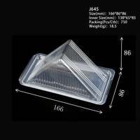 Boîtes alimentaires triangulaires transparentes jetables en PET, boîtes en plastique, boîte d'emballage triangulaire pour gâteaux, boîte à sandwich en PP
