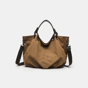 Sac fourre-tout en toile minimaliste de style japonais vintage, léger, grande capacité, avec fermeture éclair, pour l'été, le travail, l'école, les trajets quotidiens - Product Image 2