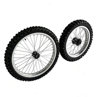 Nouvel ensemble de roues de 19/16 pouces avec jantes peintes latéralement, pneus tout-terrain argentés, chaîne, pignon et frein à disque pour Surron Light Bee Talaria 3x 4x