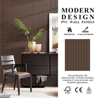 Panel de Pared de PVC Impermeable, Revestimiento de PVC para Cercas, Paneles de Pared de Madera, Panel Decorativo para División, Panel para Pared de Ducha