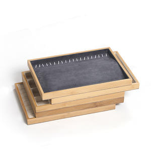 Plateau en bambou pour bijoux, bague, collier, bracelet, boîte de rangement, pendentif, boucles d'oreilles, présentoir de bijoux, vente en gros - Product Image 6