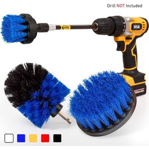Juego de cepillos para taladro eléctrico de 4 piezas, herramienta de limpieza con cerdas de nailon con varilla de extensión para uso doméstico, cepillo de pulido multifuncional - Product Image 4