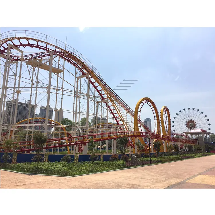 3 Loops Cheap Fairground Attractions Amusement Machines Ride Big Roller Coaster Equipment For Sale