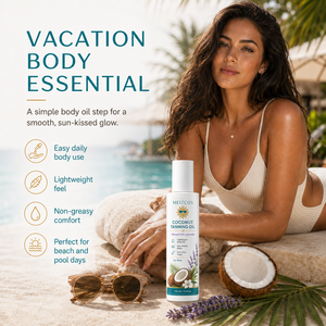 Huile de Bronzage Coco Marque Blanche, Huile Corporelle Lavande Non Grasse à Absorption Rapide, Effet Bronzé Naturel, Hydratante, Soin Corporel Plage - Product Image 2