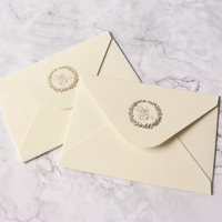 Estampage minimaliste en feuille d'or, carte de vœux avec enveloppe en papier noir, logo de marque personnalisé, faible quantité minimale de commande, écologique
