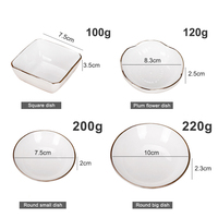 Plat rond en vrac personnalisé en porcelaine blanche pour sauce soja Plat de buffet asiatique en céramique Bol de service à tremper