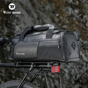 กระเป๋าติดท้ายจักรยาน WEST BIKING 13 ลิตร หลายชั้น สีน้ำตาล ปรับได้ ผลิตจาก PVC 900D กันน้ำ สำหรับปั่นจักรยานกลางแจ้ง - Product Image 1