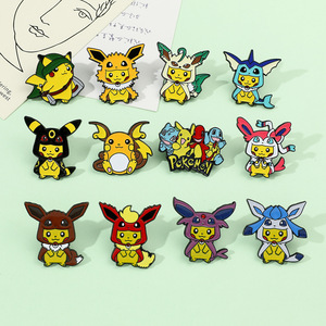 Broche en émail <span class=keywords><strong>Pikachu</strong></span> de la série Pokémon en gros, épinglette en alliage métallique, badges de dessin animé, décorations pour vestes et sacs à dos, cadeau souvenir pour fans - Product Image 1