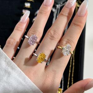 Новое поступление, винтажные обручальные кольца с фианитом 8*12 мм, обручальные Обручальные кольца, Обледенение из 925 серебра для женщин, подарок - Product Image 4