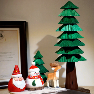 Decorazioni Natalizie Artigianali in <span class=keywords><strong>Resina</strong></span>, Piccoli Ornamenti Intagliati a Mano: Pino, Pupazzo di Neve, Babbo Natale, Renna, Decorazioni in Legno Massiccio per Atmosfera Festiva - Product Image 6