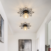 Luminaires suspendus LED en fer modernes et simples pour couloir, hall d'entrée et balcon, luminaires de plafond en forme de tournesol