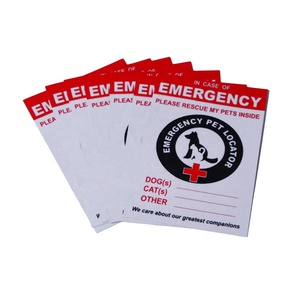 Trong trường hợp khẩn cấp nguy hiểm xin vui lòng giải cứu con chó của tôi mèo vật nuôi bên trong cửa sổ phản chiếu Vinyl Decal Sticker - Product Image 2