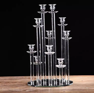 เชิงเทียนอะคริลิกรูปทรงกลมทำมือ - ของตกแต่งห้องนั่งเล่นสุดหรูสำหรับงานแต่งงาน คริสต์มาส และอีสเตอร์ ของตกแต่งบ้าน - Product Image 2