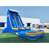 Vente Flash : Toboggan Aquatique Gonflable Tropical de 8,8 m pour Jardin, Qualité Commerciale, en PVC, Idéal pour Locations de Fêtes, Toboggans Aquatiques Gonflables pour Adultes