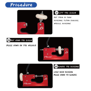 Outil de démontage de roulements Sunisif pour patins à roulettes 608, équipement de démontage double rangée en alliage d'aluminium pour skateboard et patins en ligne - Product Image 3