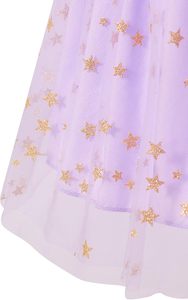 Gaun Tulle Anak Perempuan Balita Gaun Tutu Kasual Putri Pesta Ulang Tahun Tanpa Lengan Ruffle Musim Panas Bayi Perempuan Pola Bintang 2-7 Tahun - Product Image 6