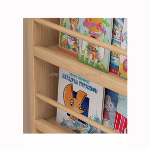 Stretta dietro la porta in legno massiccio bambino appeso a parete libreria per bambini - Product Image 6