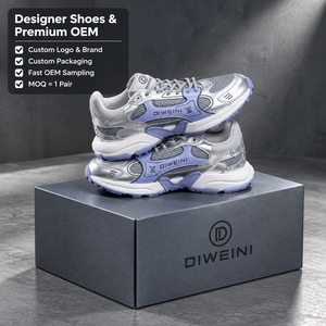 Luxury Designer shoe for Men Women High Quality Metallic Silver Lavender walking shoes Sneakers Baskets Zapatillas New - Product Image 1