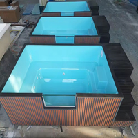 Jacuzzi extérieur, grande fenêtre, piscine en acrylique, piscine à mosaïque, piscine et spa, préfabriqué, hors sol, conteneur, piscine en fibre de verre