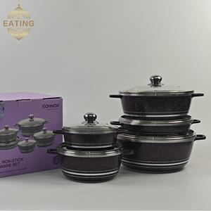 Thiết kế ban đầu thương mại cấp 5 Chậu nhôm <span class=keywords><strong>Cookware</strong></span> Set với lớp phủ không dính-20/24/28/32/28cm Heavy-duty có nắp đậy - Product Image 2