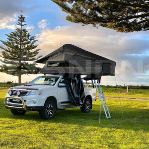 Tenda da Tetto Pieghevole SNDN per 3-4 Persone, Tenda Morbida per Auto 4x4 SUV, Campeggio Overlanding, Tenda da Tetto con Lucernario in Tela Impermeabile - Product Image 2