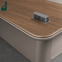 Table de conférence en MDF en forme de L, robuste et moderne, taille personnalisable, écologique, pour espace de travail commercial