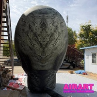 Ballon gonflable tête d'alien pour fête sur le thème de la science-fiction, accessoire d'horreur à suspendre sur scène, tête de crâne gonflable pop-up pour Halloween