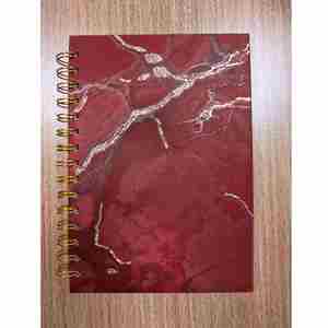 Cuaderno Espiral Tapa Dura A5 Rojo Mármol con Cubierta de Papel para Suministros de Escritura Escolares y de Oficina Personalizados y Pedidos Promocionales al por Mayor - Product Image 2