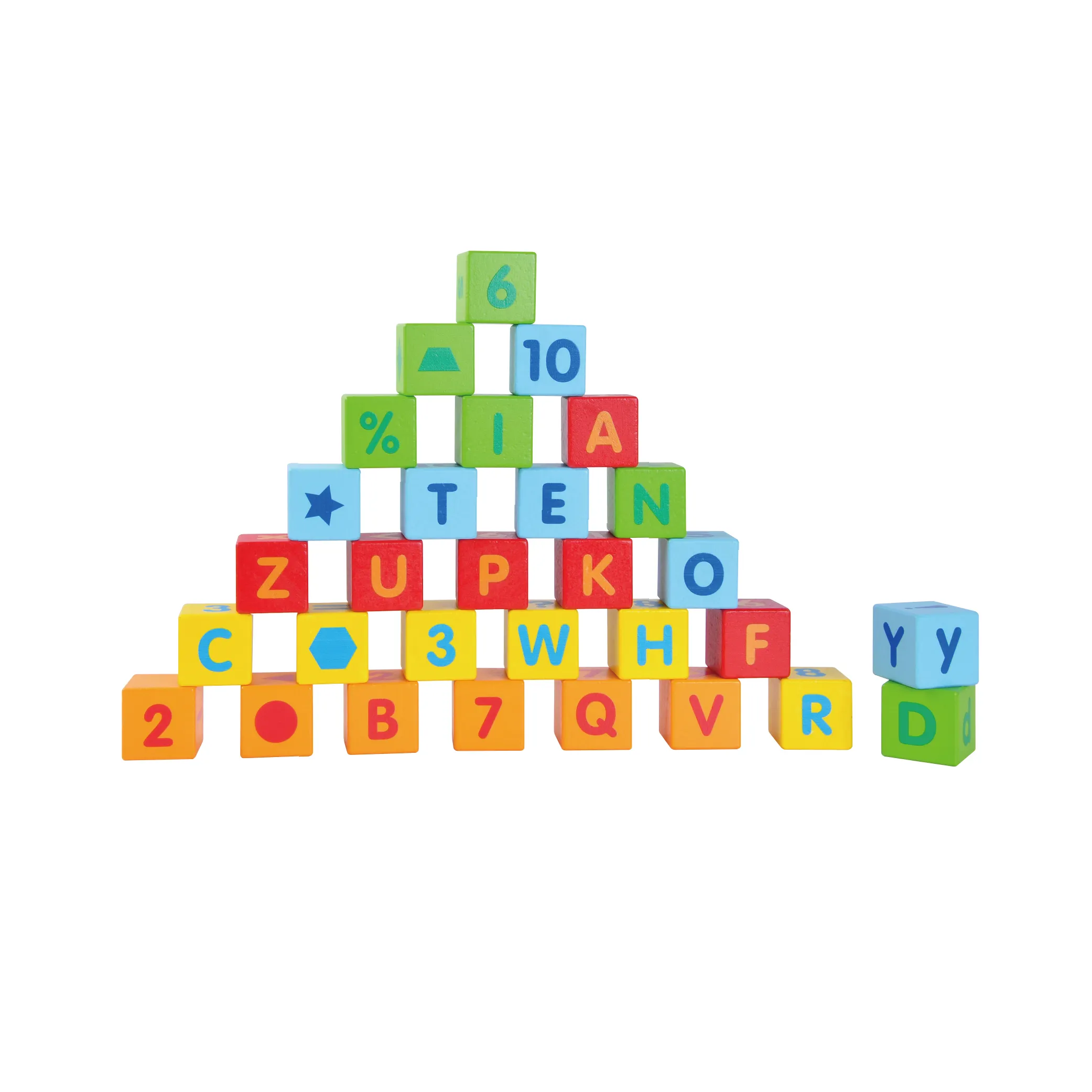 Alphabet et chiffres éducatifs intelligents, jouets en blocs de bois, 30 pièces