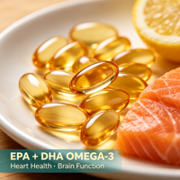 Gélules d'Oméga 3 DHA OEM ODM Marque Privée Vente en Gros Huile de Poisson des Grands Fonds EPA DHA 2000mg pour Autres Compléments Alimentaires