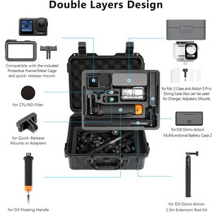 Estuche de Transporte Amazear de Alta Calidad para Osmo Action 6, Resistente al Agua IP67, a Prueba de Polvo y Golpes, Carcasa Rígida de EVA con Compartimentos Organizados - Product Image 2