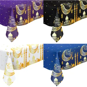 137*274cm Eid Mubarak 식탁보 라마단 장식 가정 이슬람 이슬람 파티 장식 라마단 식기 용품