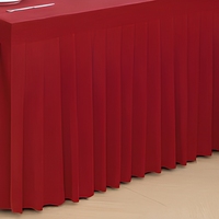 Nappe de table rectangulaire plissée pour événements, réceptions et banquets