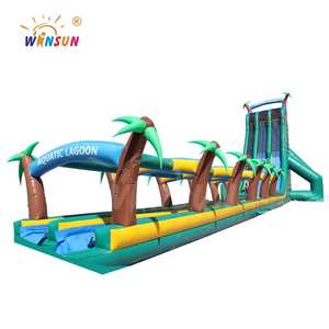 WINSUN <span class=keywords><strong>Toboggan</strong></span> <span class=keywords><strong>aquatique</strong></span> commercial personnalisé pour la maison, enfants et adultes, <span class=keywords><strong>toboggan</strong></span> <span class=keywords><strong>super</strong></span> long, forêt tropicale - Product Image 1