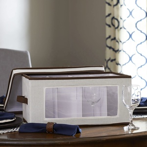 Twelve-Compartment <strong>Storage</strong> <strong>Box</strong> Beige and <strong>Brown</strong> <strong>Storage</strong> <strong>Box</strong> Tableware <strong>Storage</strong> <strong>Box</strong> for Storing Wine Goblets - Product Image 6