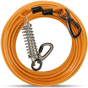 S'JOY GS010 Tali Anjing Kawat Baja Tugas Berat-3M-15M Panjang Dapat Disesuaikan Tahan Lama Tahan Gigitan Semua Ras Anjing untuk Berjalan/Hiking - Product Image 1