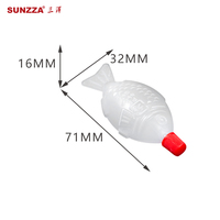 Sunzza Mini récipient alimentaire jetable en plastique PE poisson/bouteille carrée de sauce soja japonaise avec couvercle