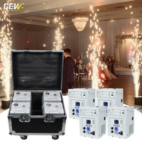 4 machines à étincelles froides DMX 750W blanches avec étincelles de feu d'artifice et étincelles de fontaine, avec flight case pour mariages et fêtes