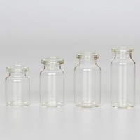 Flacons tubulaires en verre ambré pharmaceutique pour injection, 2 ml, 5 ml, 10 ml, 15 ml, 20 ml, 30 ml