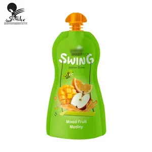 China manufacturer product Plastic food grade beverages spout pouches for fruit juice beverages packing