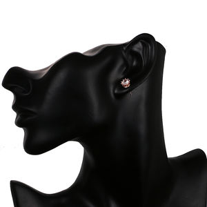 ต่างหูเม็ดเดี่ยวชุบโรเดียมแบบเรียบ hibide ต่างหูหิน CZ สำหรับ E-29เครื่องประดับแฟชั่นครบรอบผู้หญิง - Product Image 5