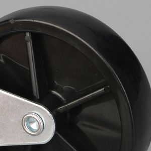 4 Inch Screw Side Brake Caster PP Wheel Swivel Industrial Furniture Ball Bearing Gray Firm Locking Mechanism - Product Image 3