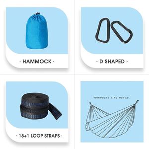 Tentes de voyage pliables portables pour l'extérieur, hamac de camping pour 2 personnes, simple et double - Product Image 4