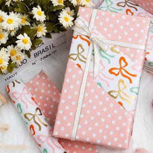 Burymento Bow Wrapping <b>Paper</b> <b>Roll</b> 17in x 32.8ft Reversible Gift <b>Wrap</b> for Birthday Valentine Mothers Day Graduation - Product Image 6