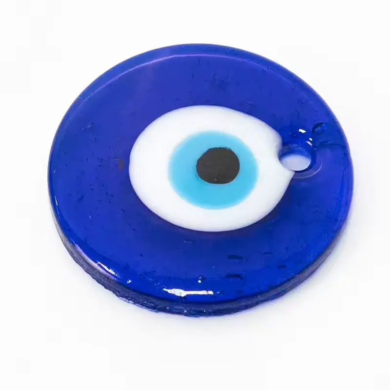 Hot Selling Lucky Turkish Greek Evil Blue Eye Charm Pendant Blue Lamp Work Glass Car Home Amulet Pendant Eye Jewelry Accessories