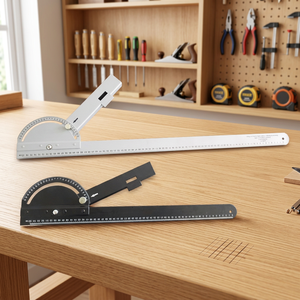 Règle rapporteur en métal 550 mm 770 mm – Outil de mesure d'angle pour le travail du bois et la métallurgie - Product Image 3