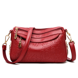 Sac à bandoulière pour femme en cuir PU souple, grande capacité, multi-compartiments, sac à main de marque pour femme, vente chaude - Product Image 1